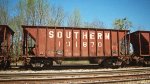 SOU 101870 2-bay aggregate hopper on the NS in Meridian MS 03-23-2002